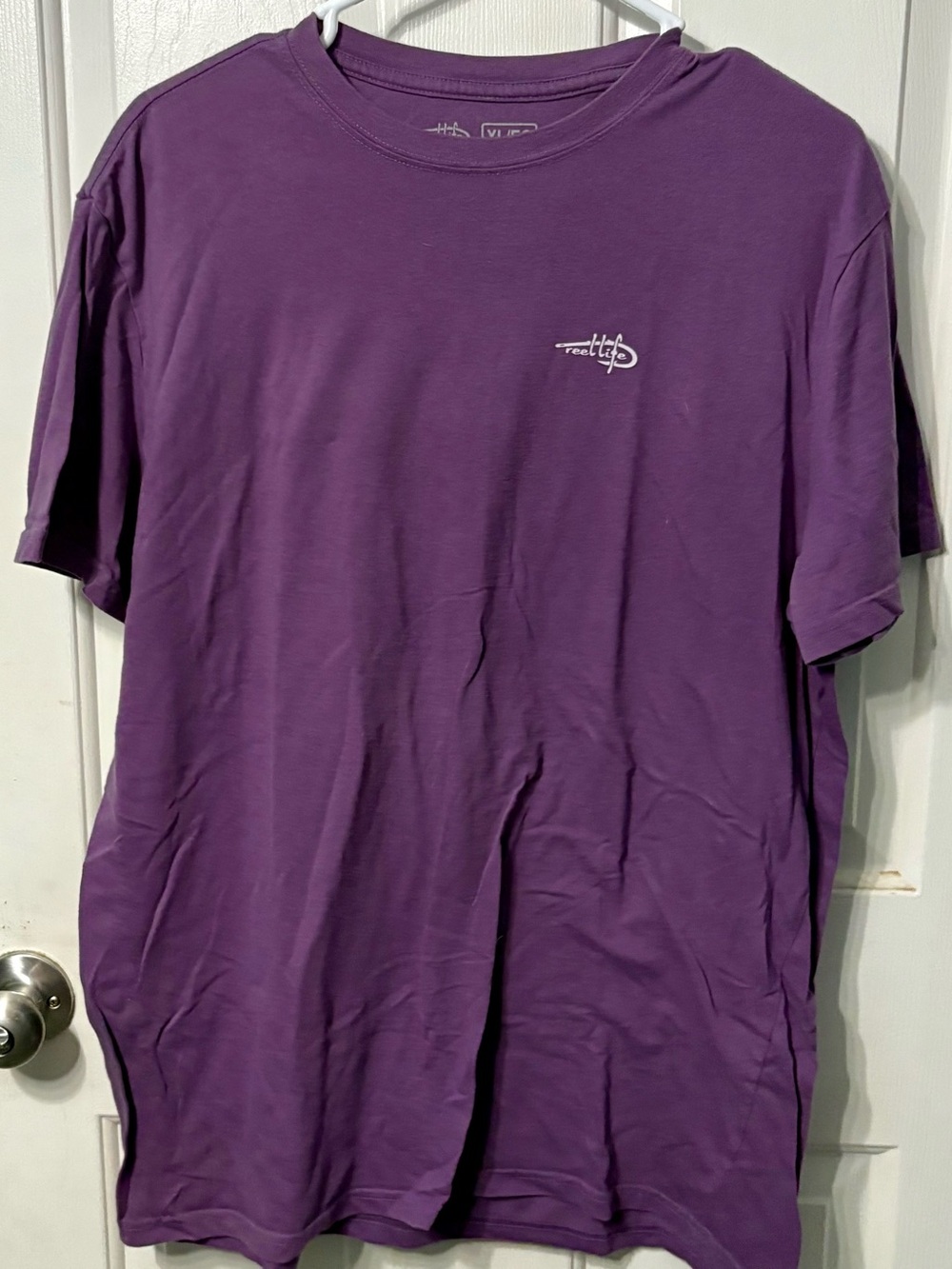 Men's Purple Crew Tee with Subtle Chest Logo - Unbranded